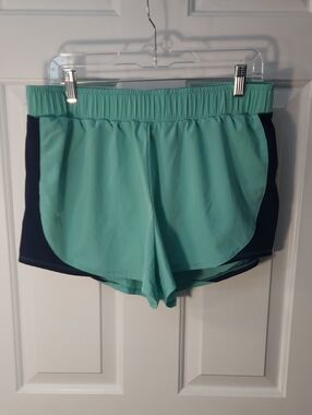 MTA Sport Women's Mint and Navy Athletic Shorts